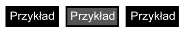 Trzy czarne przyciski z ciemnym tłem. Środkowy przycisk ma ciemnoszare tło.